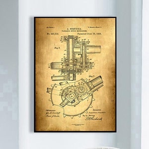 Variable Speed Mechanism Patent Print, Framed Art Print, Vintage Poster Wall Decor, Poster Print, Art Canvas, Canvas Print, Wall Print