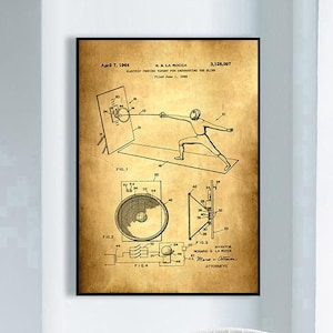 Fencing Patent Print, Vintage Patent Poster, Framed Art Print, Vintage Poster, Wall Decor, Poster Print, Canvas Print, Gift Idea