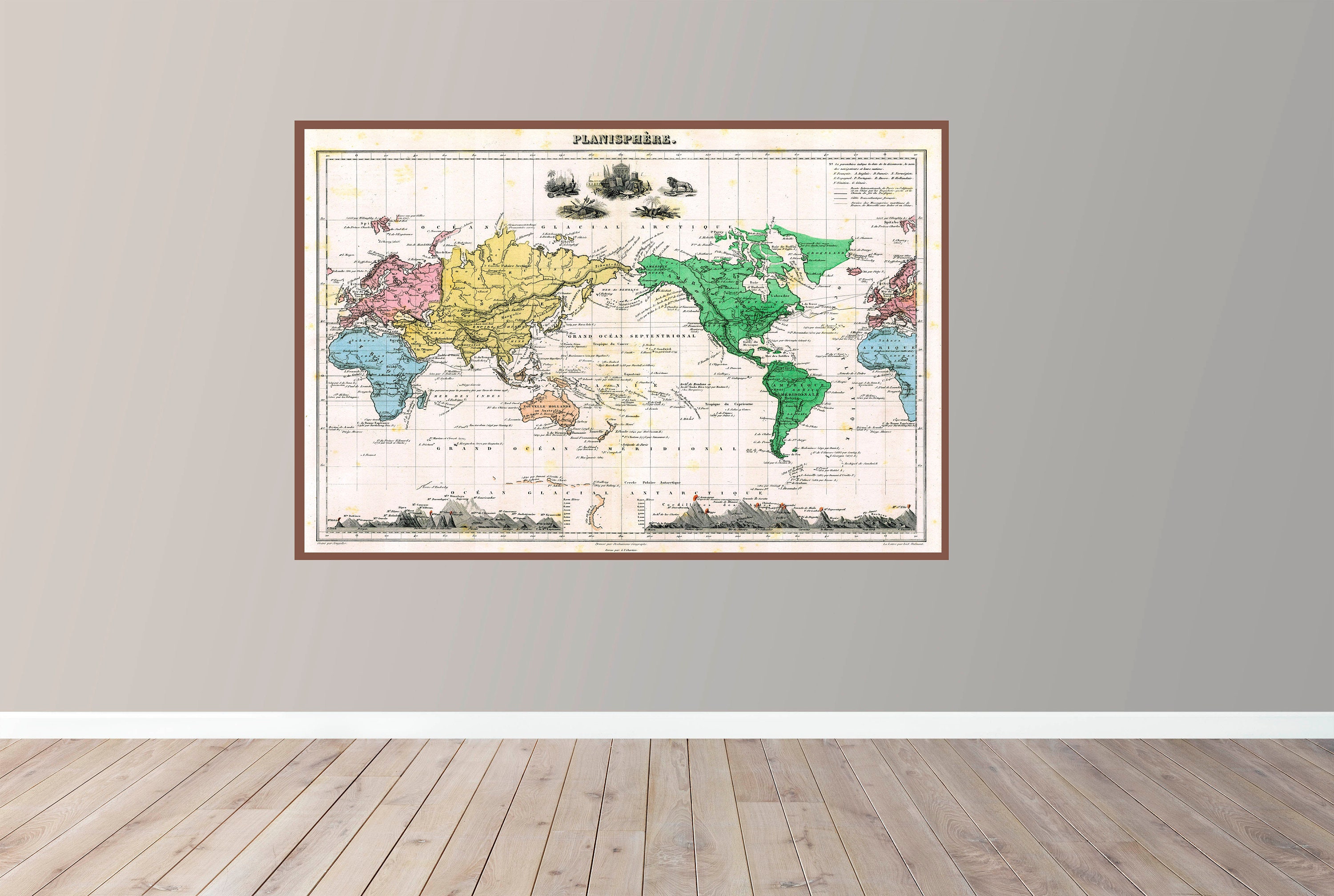 Old Map Of World Vintage Map Of World Vintage Map Poster Etsy Il Fullxfull.3149731168 Nvly