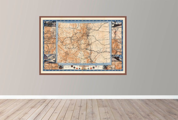Old Map of Colorado Vintage Pictorial Map Posters Vintage | Etsy