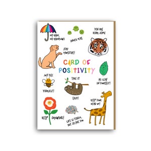 A6 Karte, Positivitätskarte, Geschenk für Freund, Geschenk für Ihn, Geschenk für sie, Karte für Kollegin, handgemachte Qualitätskarte, Karte des Mutes
