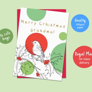 Weihnachtskarte für Oma, Frohe Weihnachten zur Großmutter, Oma Weihnachtskarte, Trachtenkarte für Weihnachten