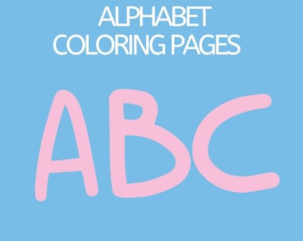 Alphabet Malvorlagen | Druckbares ABC Malbuch (Digitales PDF)