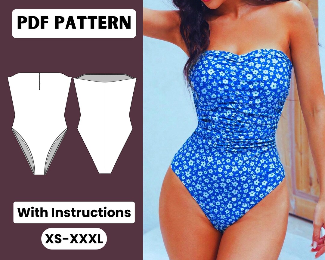 Sexy Swimsuit Pattern One Piece Swimsuit Pattern High Cut Bathing Suit