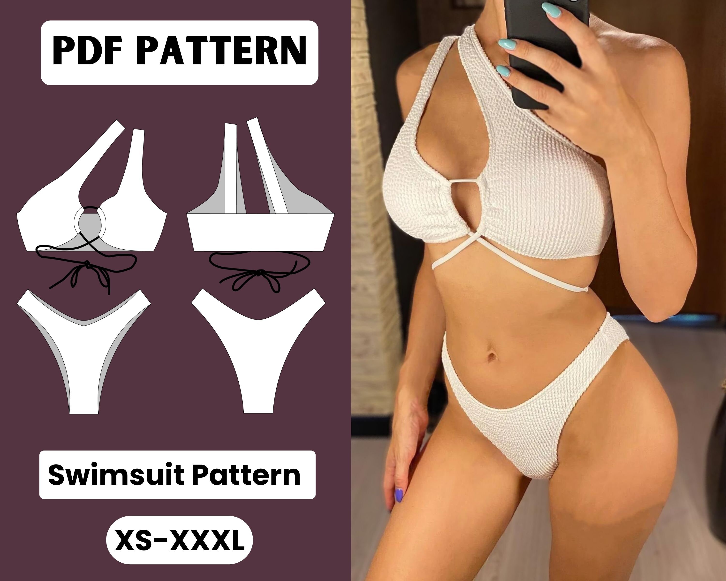 Sewing Pattern Bikini Bottoms Patterns Swimsuit Pattern Etsy