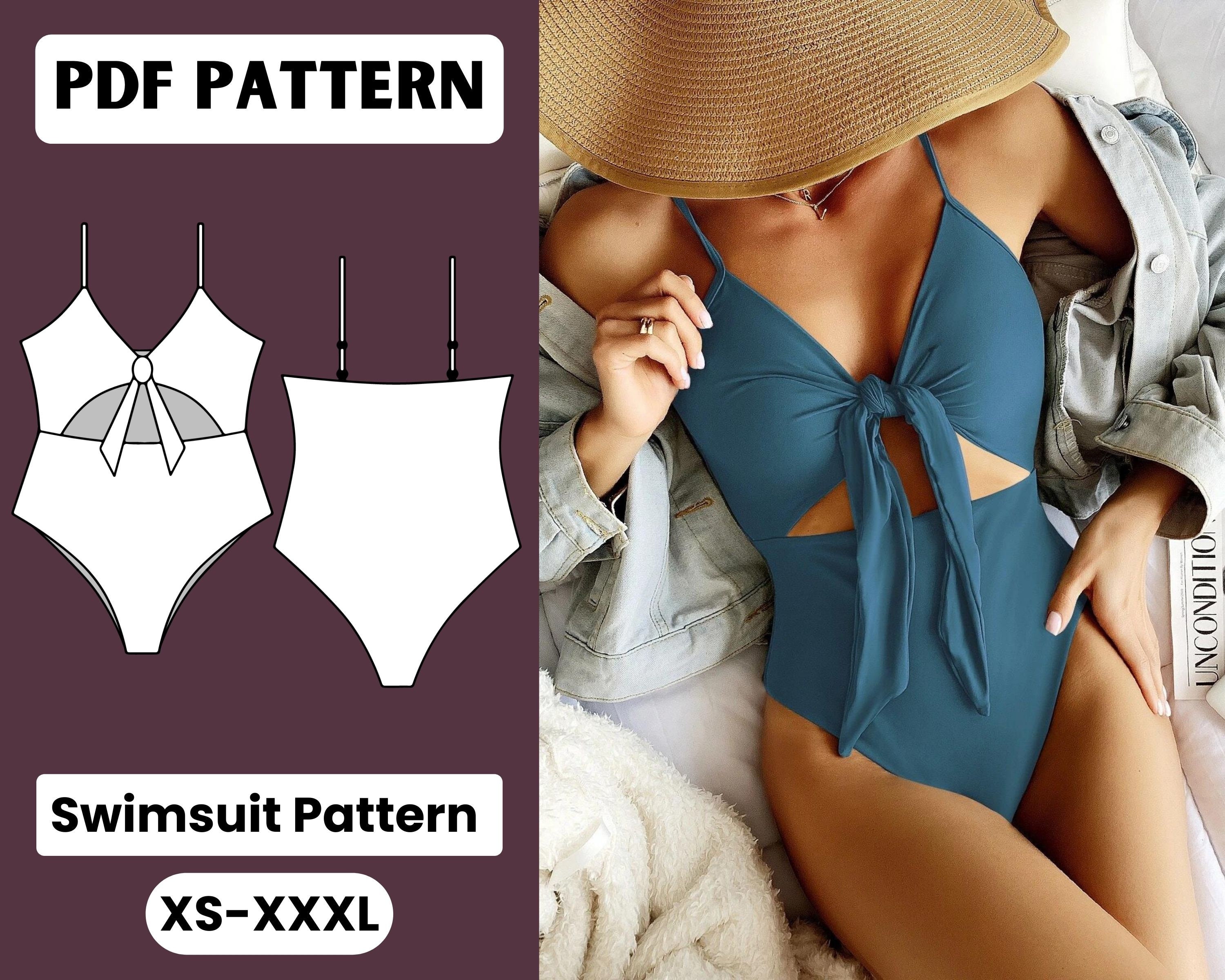 Cut-out details pattern swimsuit