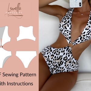 Bikini pattern // Bikini Sewing Pattern For Women // Pattern Swimwear // Swimsuit pattern // Digital PDF Sewing Pattern // Costura Patron