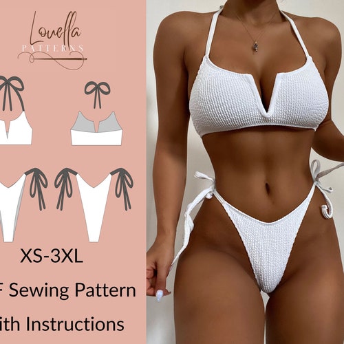 Swimsuit Pattern PDF. Sewing Pattern. Bikini Pattern PDF. Etsy Australia