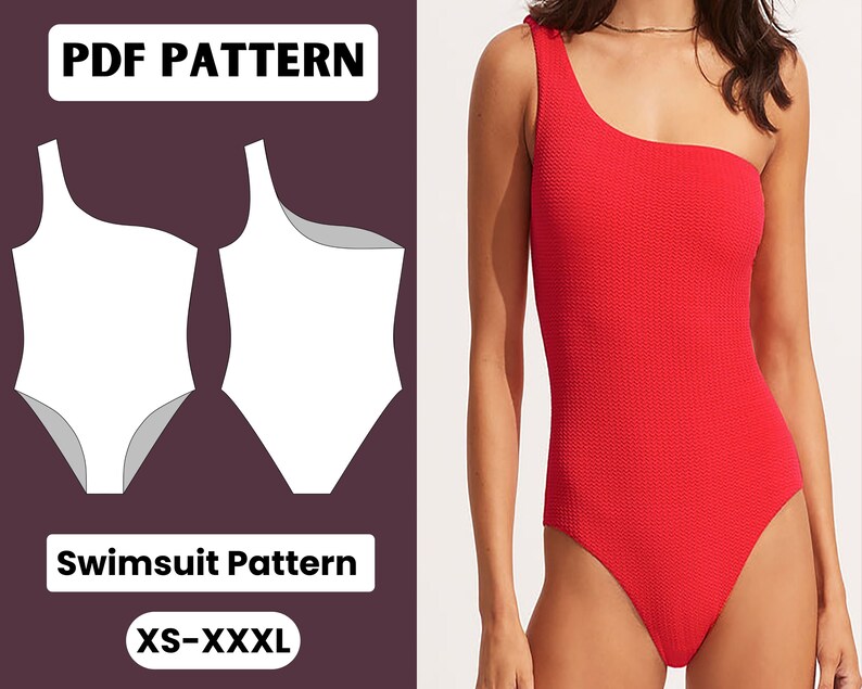 Bikini Pattern Sewing Pattern One Piece Swimsuit Etsy