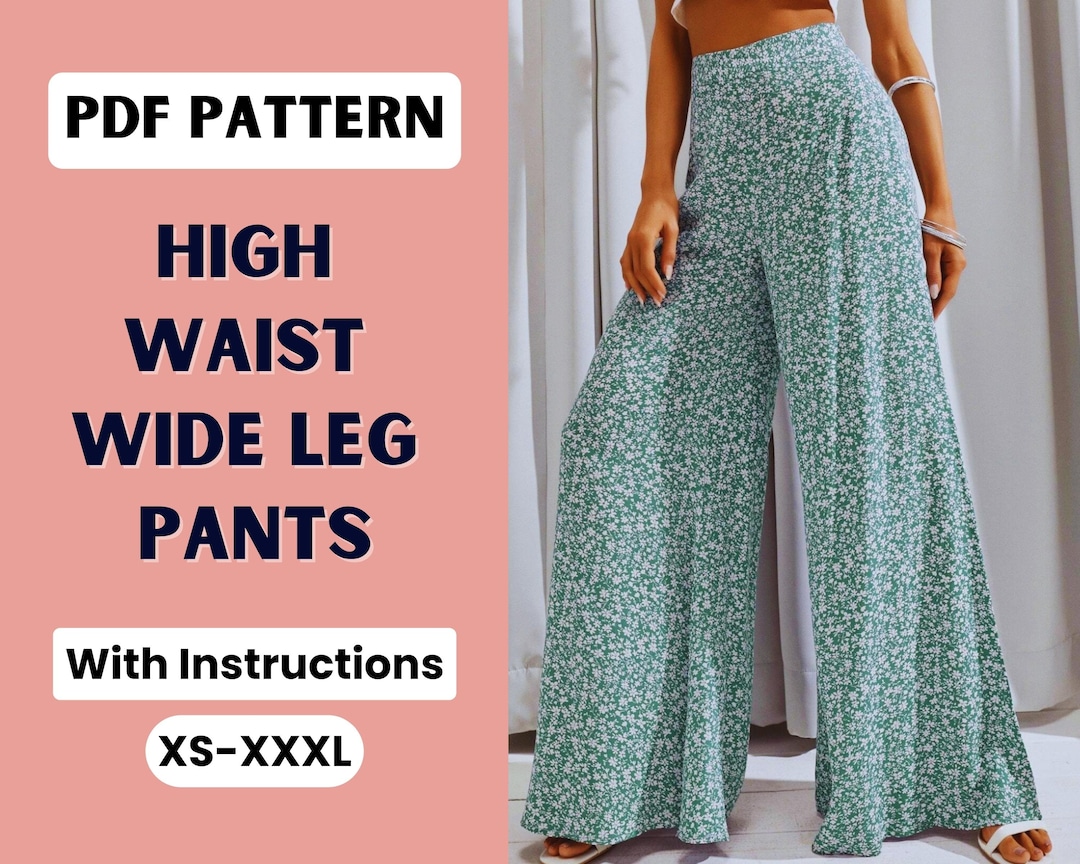 R&N FASHIONS Ladies Palazzo Wide Leg Flared Elasticated Stretch Plus Size Plain Trousers Sizes 16-26, Skull Rose, 12-14