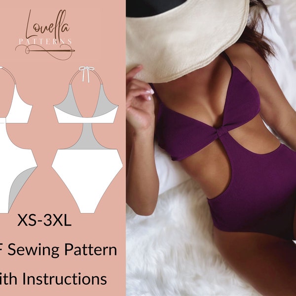 Bikini pattern // Bikini Sewing Pattern For Women // Pattern Swimwear // Swimsuit pattern // Digital PDF Sewing Pattern // Costura Patron