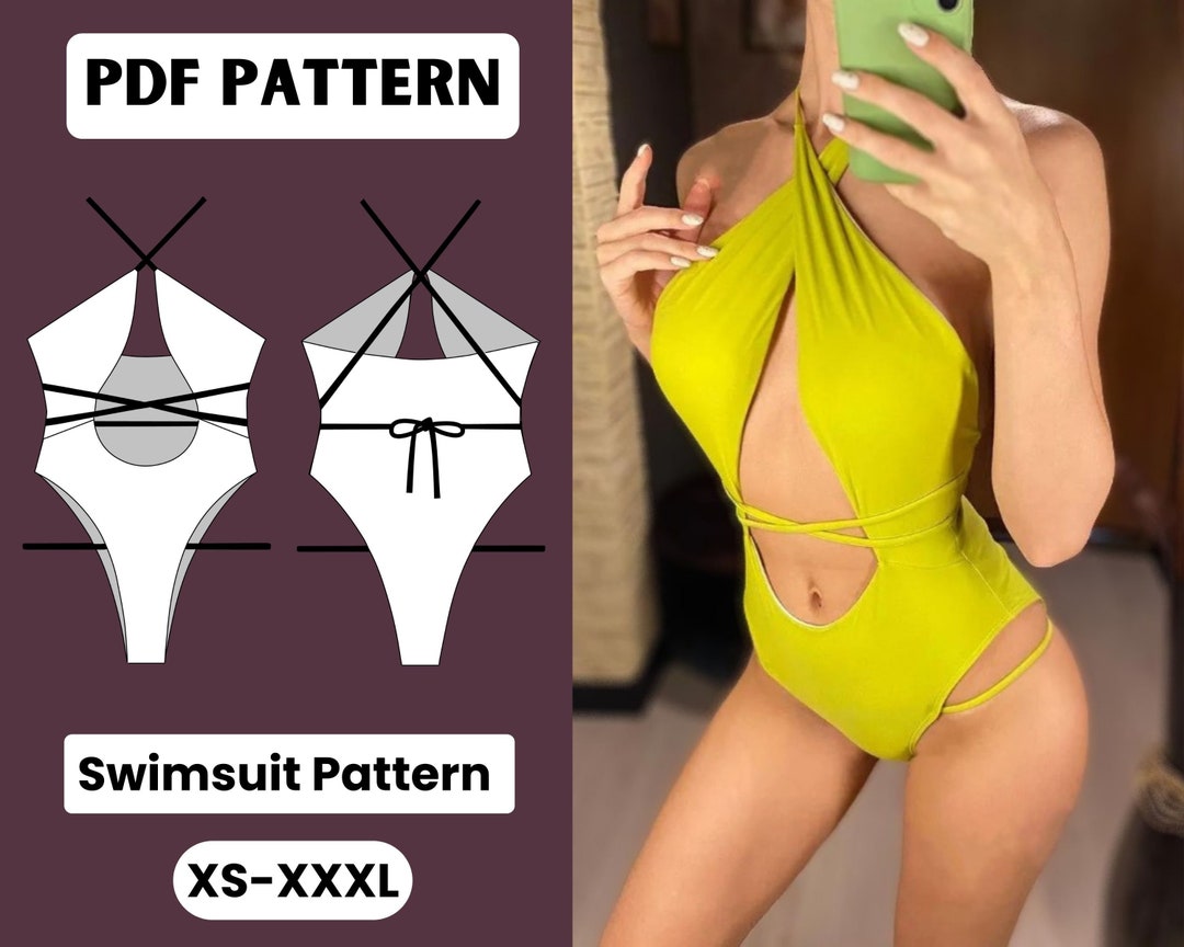 One Piece Swimsuit, Bikini Top Pattern Bikini Bottom Pattern, Swimsuit