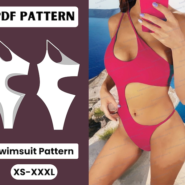 Bikini Pattern | Sewing Pattern | One Piece Swimsuit | Swimwear Pattern | Easy Digital Pdf | Instant Download | Swimsuit Pattern | XS - XXXL