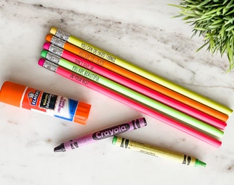 Custom name pencils | Personalized engraved pencils | Inspirational pencils | Affirmation pencils | Custom children’s pencils