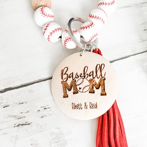 Sports mom custom wristlet | Sports keychain | Custom keychain