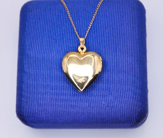 14K Gold Filled Vintage Engraved MOM Heart Floral… - image 9