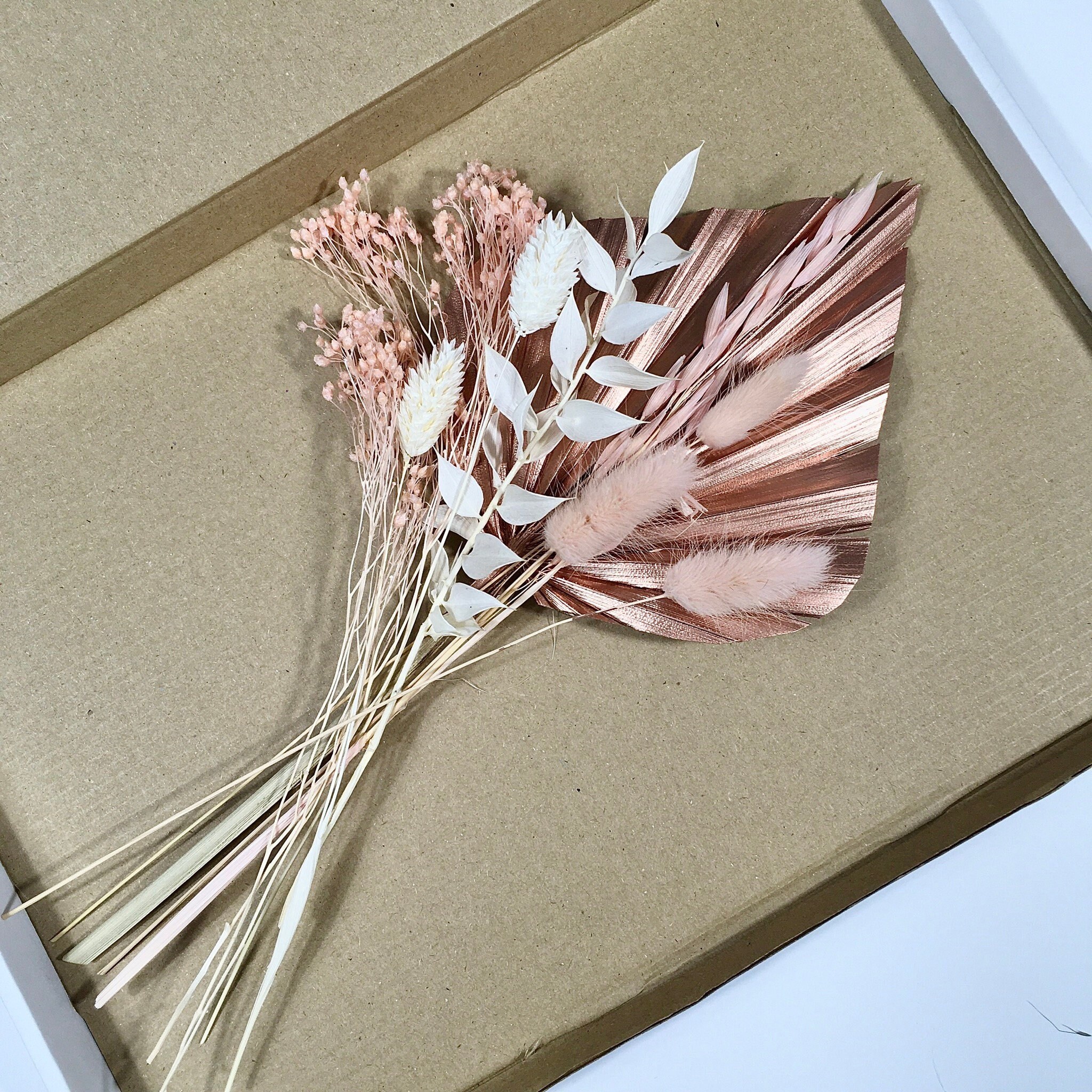 Rose Gold Dried Flowers Rose Gold Cake Topper Dried Flowers Etsy UK