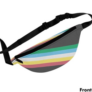 Disability Pride Flag Adaptive Catheter Fanny Pack With Adjustable Strap For Catheters And Other Supplies