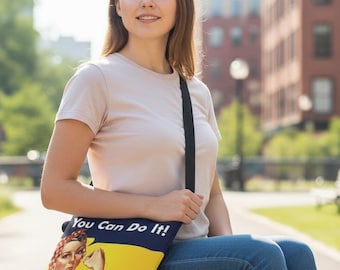 Rosie the Riveter You Can Do It! Adaptive Medical Supply Tote Bag With Adjustable Strap