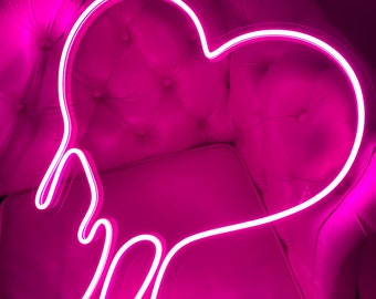 Neon heart lamp deals