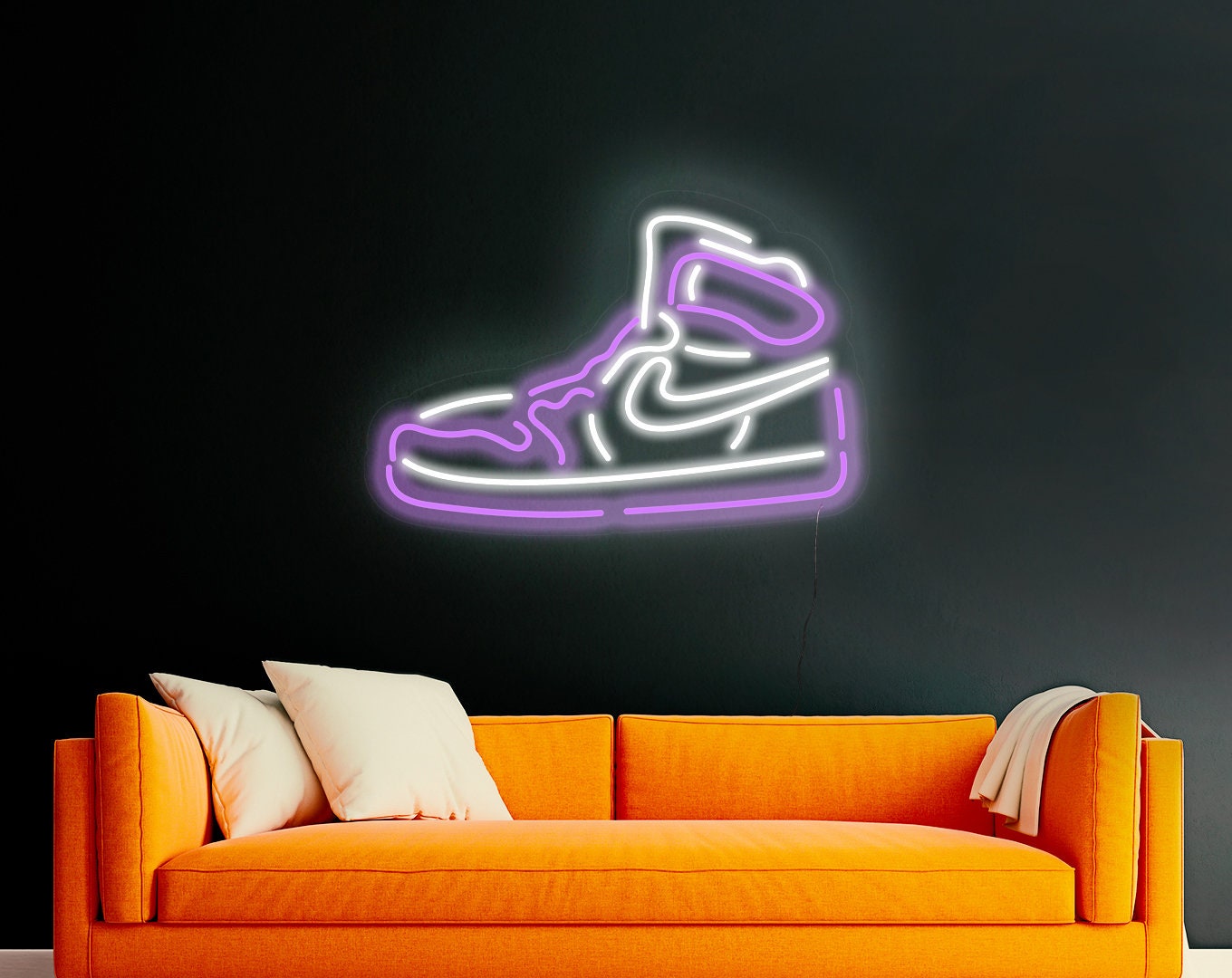 Sneaker neon sign light Sneaker neon led sign Air jordan | Etsy