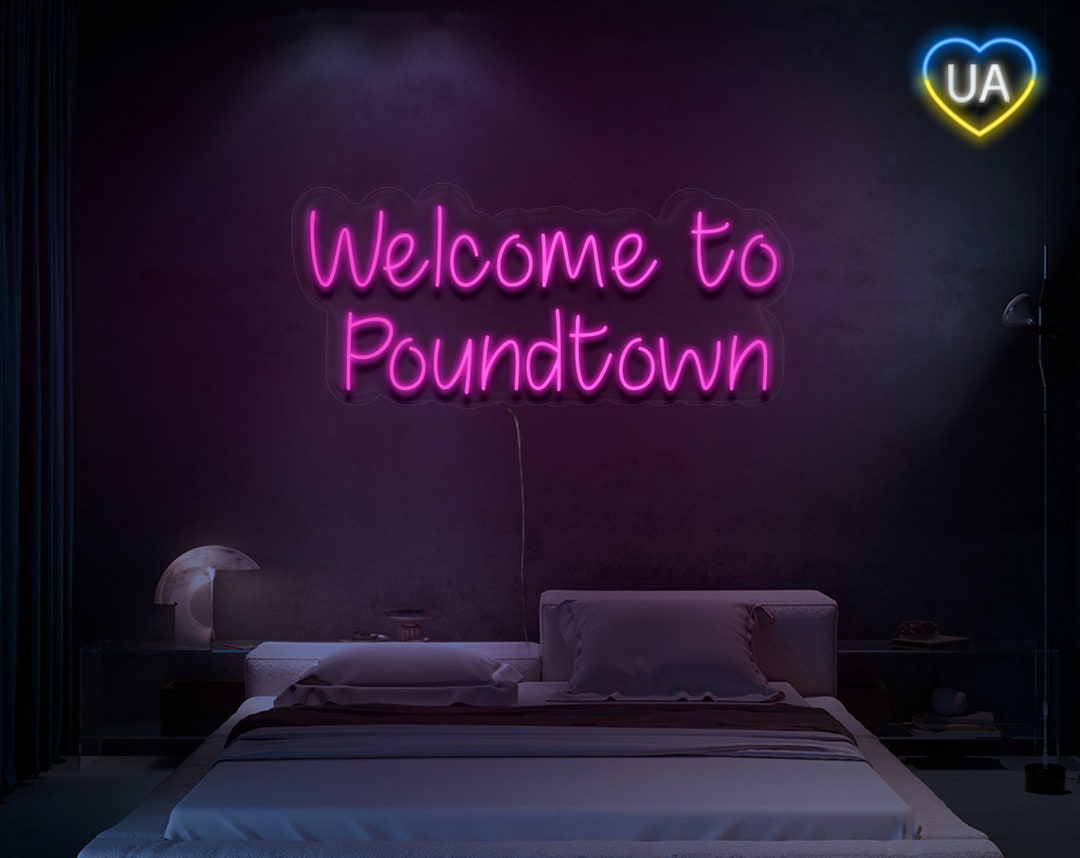 to Poundtown Neon Sign Bedroom Poundtown Sign Bedroom Etsy