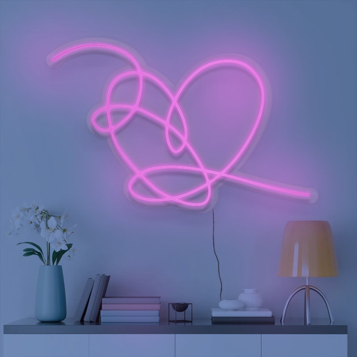 Bts led light Bts wall art neon led sign Bts room decor neon Etsy