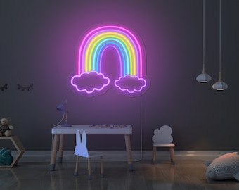 Rainbow Cloud Neon Sign, LED Neon Light Signs Neon sign gifts Wall Decor Lights 