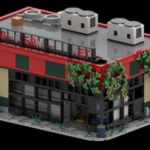 Rust Game Custom Lego MOC Set - Verlassener Supermarkt mit Minifigur - 2800+ Teile - (Inoffiziell)