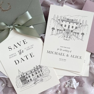Custom Wedding Venue Illustration: Hand-Drawn Venue Sketch
