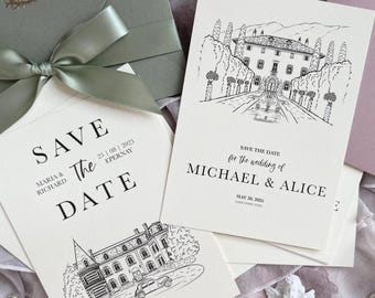 Custom Wedding Venue Illustration, Hand-Drawn Venue Sketch