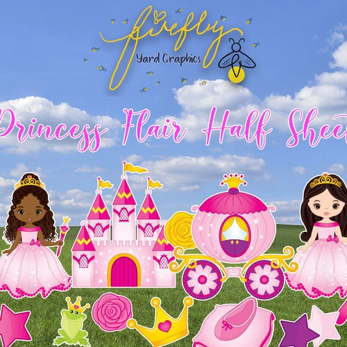 Princess Flair Pink Theme Yard Cards F042HS - Etsy