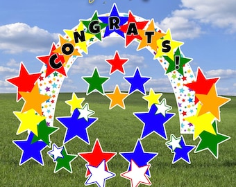 CONGRATS Stars Arch Set Up Props