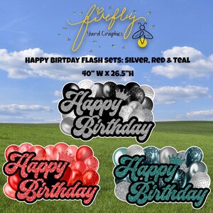 Panneau HBD Argent, Rouge, Carte de jardin à paillettes sarcelle (F550FS)
