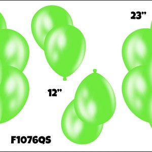 Lime Green Balloons Bundle Quarter Sheet Yard Cards