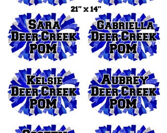 Custom Pom Pom Signs Full Sheet