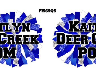 2 Custom Pom Pom Signs Quarter Sheet (F1570QS)