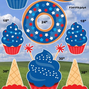 4 juillet Patriotic Treats Thème Flair Yard Cards (F341FS)
