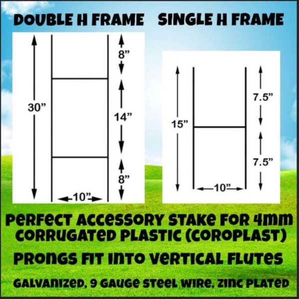 H Frame Yard Stakes (Tall or Short)