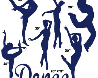 Royal Blue Silhouettes Dancers Dancing Yard Cards (F1516HS)