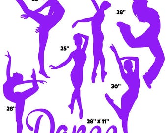 Purple Silhouettes Dancers Dancing Yard Cards (F1530HS)