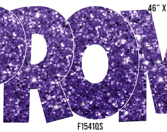 Prom Sign Purple Large Yard Card Prop (F1541QS)