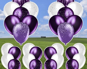 Purple & White Balloons Yard Cards (F610HS)