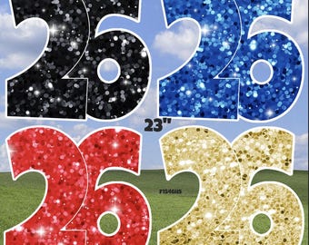 Class of 2026 Yard Numbers, Graduation Party Lawn Decorations, EZ Set Signs