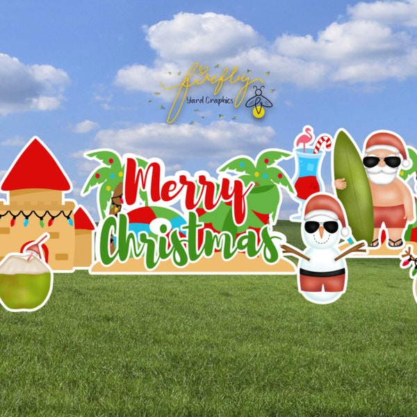 Christmas Yard Cards Etsy