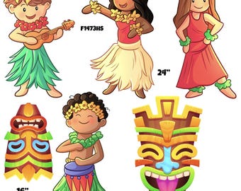 Luau Hawaii Tiki Large Yard Cards (F1473HS)