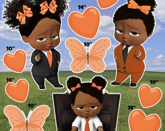 Cute Baby Orange Yard Cards (F1525HS)