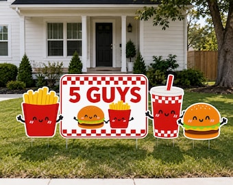 5 Guys Birthday Sign Yard Cards (F1553HS)