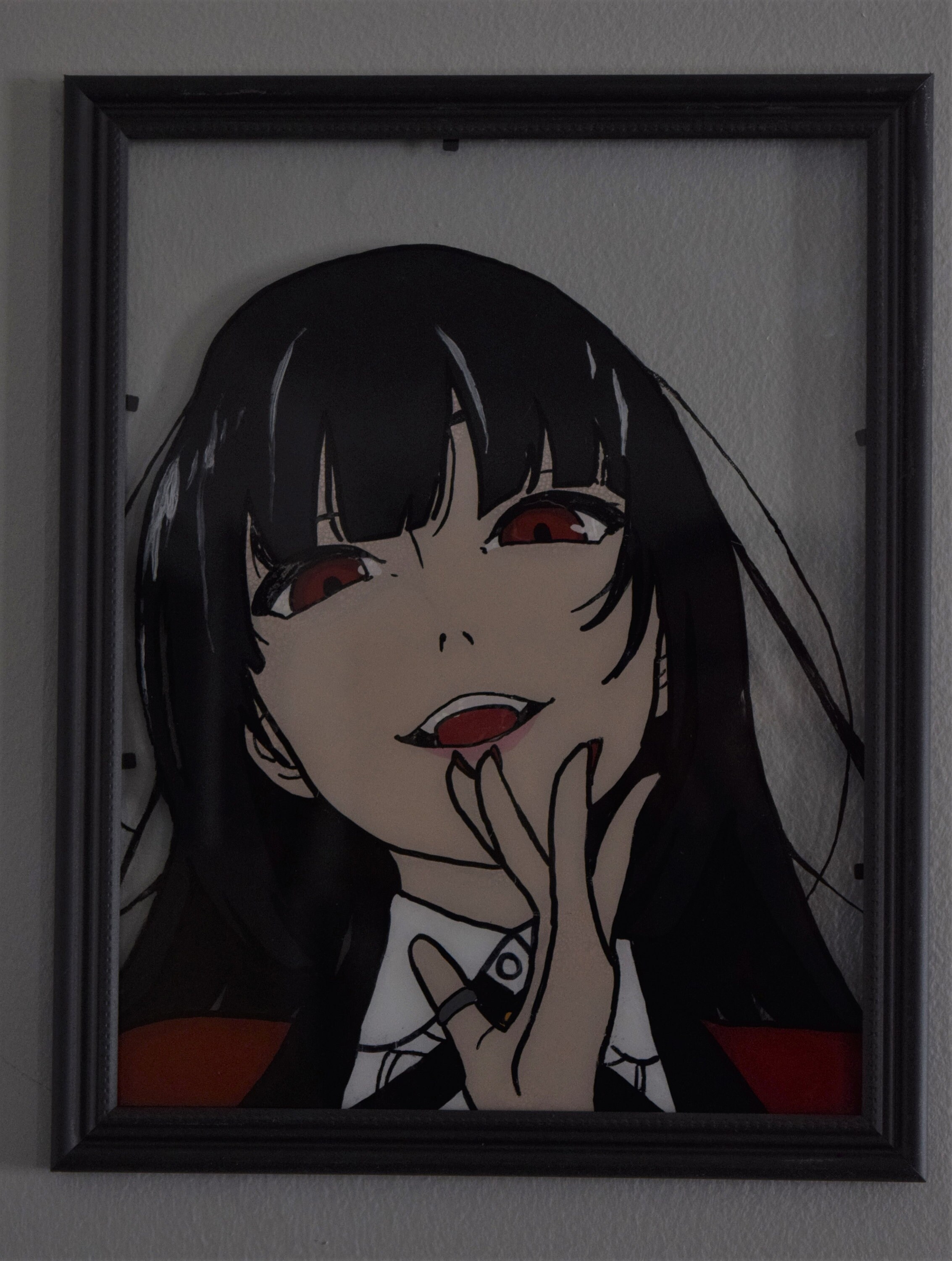 Yumeko Kakegurui anime glass painting Etsy