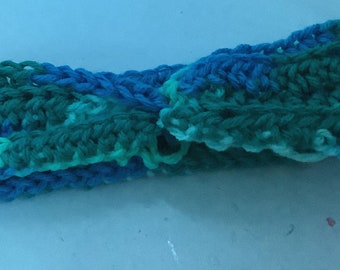 Crochet twisted headband